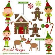 Christmas Characters Elf Elves Gingerbread Reindeer