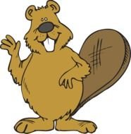 Beaver Waving At Clkercom Vector Online Royalty