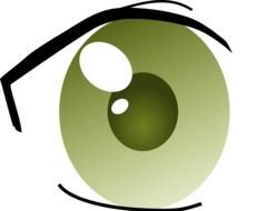 green eye as a graphic image