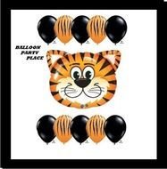 Tiger Orange Safari Jungle Zoo Animal Birthday Baby Shower Balloons