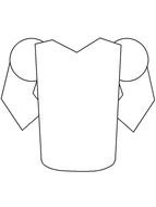 black and white drawing of armor