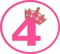 pink crowned number four
