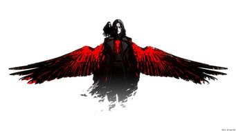 Art Arsenixc Movie The Crow Raven Boy Wings Black Red White