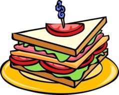 Club Sandwich Triangle Food Snack Bread Meal