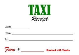 taxi receipt drawing