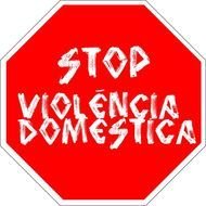 stop violencia domestica sign drawing