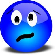 Graphic Blue Smiley drawing