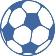 blue Football ball drawing