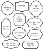 Black White Invitations Antiques Clips Art