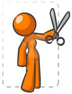 Clipart of the scissors cutting