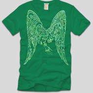 green patterned t-shirt drawing