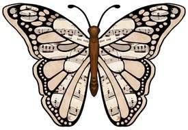 Clip art of the butterfly repeat pattern