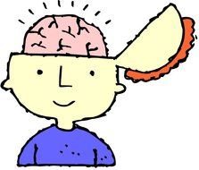 Intelligent Smart Brain Cartoon Missfit