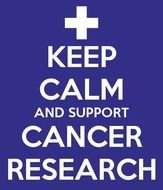 Keep Calm And Support Cancer Research Carry On Image