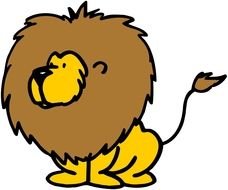 Cartoon cute lion clipart