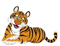 smiling cartoon tiger