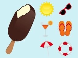 everything for summer holidays as a picture for clipart