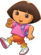 dora girl on a white background