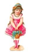 little girl as a vintage picture