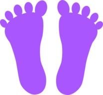 Purple Footprints drawing