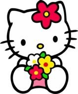 Hello kitty as a colorful picture for clipart