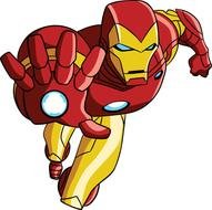 iron man with outstretched arm