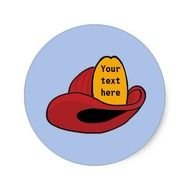 Firemans Helmet Whimsical Cartoon Art Stickers Zazzle