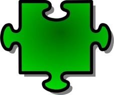 Green puzzle piece clipart