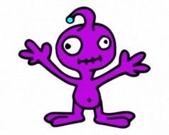 Invader Purple Vector drawing