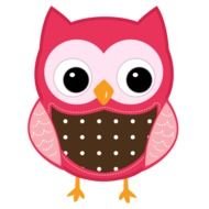 Clipart of the pink owl