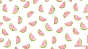 Cartoon colorful watermelons clipart