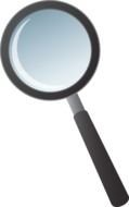 isolated magnifying glass