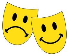 Smiling face masks clipart