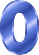 blue letter "O" as a picture for clipart