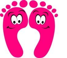 Pink Happy Feet At Clkercom Vector Online clipart