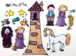 Rapunzel Felt Board drawing