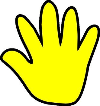 Child Handprint Yellow Vector Online Royalty