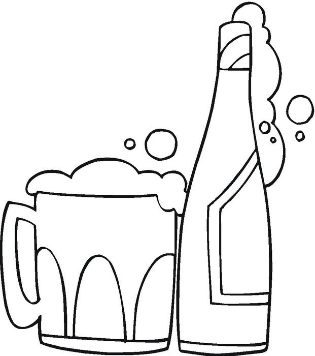 Champagne And Beer drawing