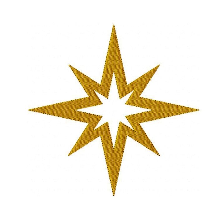 golden star on a white background