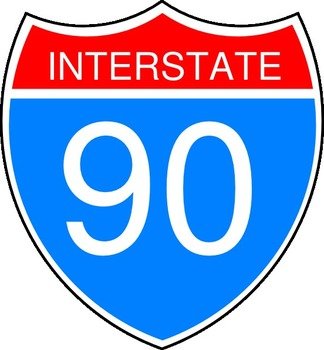 Interstate 90 Sign At Clkercom Vector Online N2