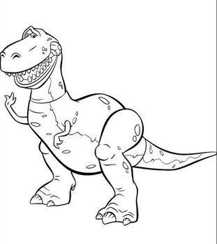 Tiranosaurio Rex Para Colorear Ilustraciones Vectoriales