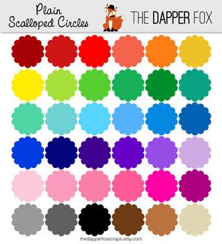 Similar To Scalloped Circles Flowers Rainbow Digital