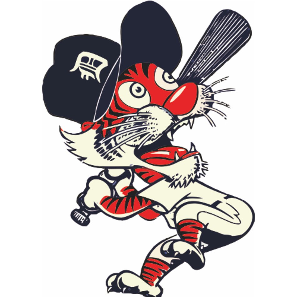 Detroit Tigers Alternate Logo Decal Sticker Stk Mlb Det A1967 01