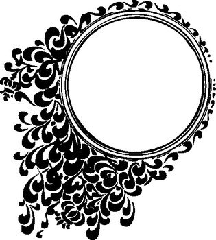 round frame with a pattern around