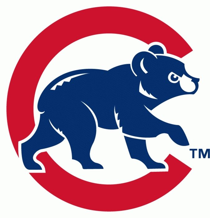 Chicago Cubs Alternate Logo 1997 Angry Blue Cub Walking In Front