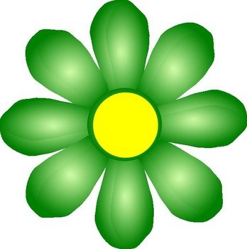Green Flower At Clkercom Vector Online Royalty clipart