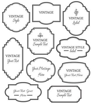 Black White Invitations Antiques Clips Art