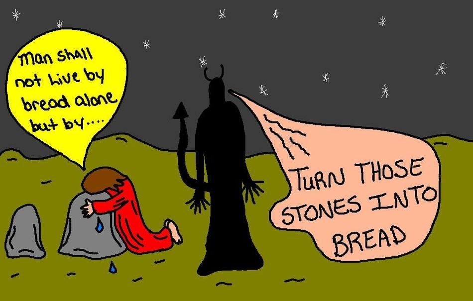 clipart of the 3 temptation of jesus christ