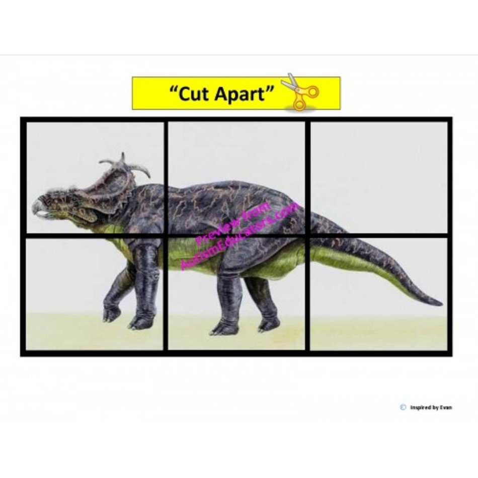Dinosaur Simple Puzzles For Autism