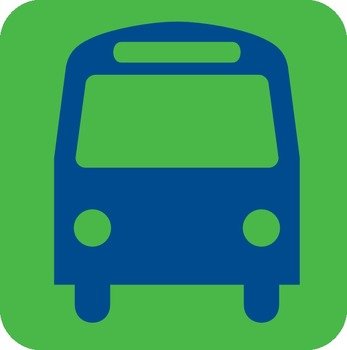 Bus Stop Icon Green At Clkercom Vector Online